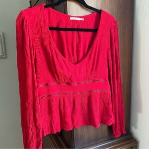 Vibrant Red women’s Blouse size large